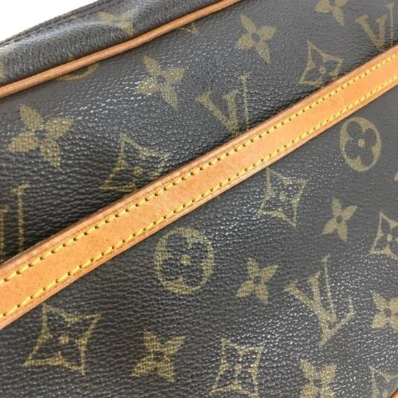 #46769 Toilette Cosmetic Evening Beauty Handbag Vanity Brown Monogram Canvas - Picture 10 of 12